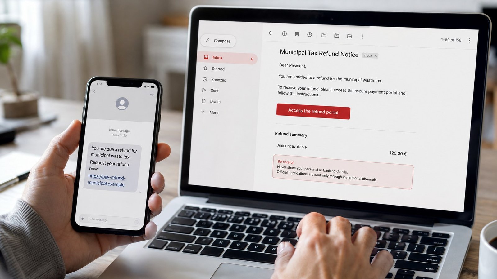 Falso rimborso TARI, nuova esca phishing legata ai pagamenti digitali