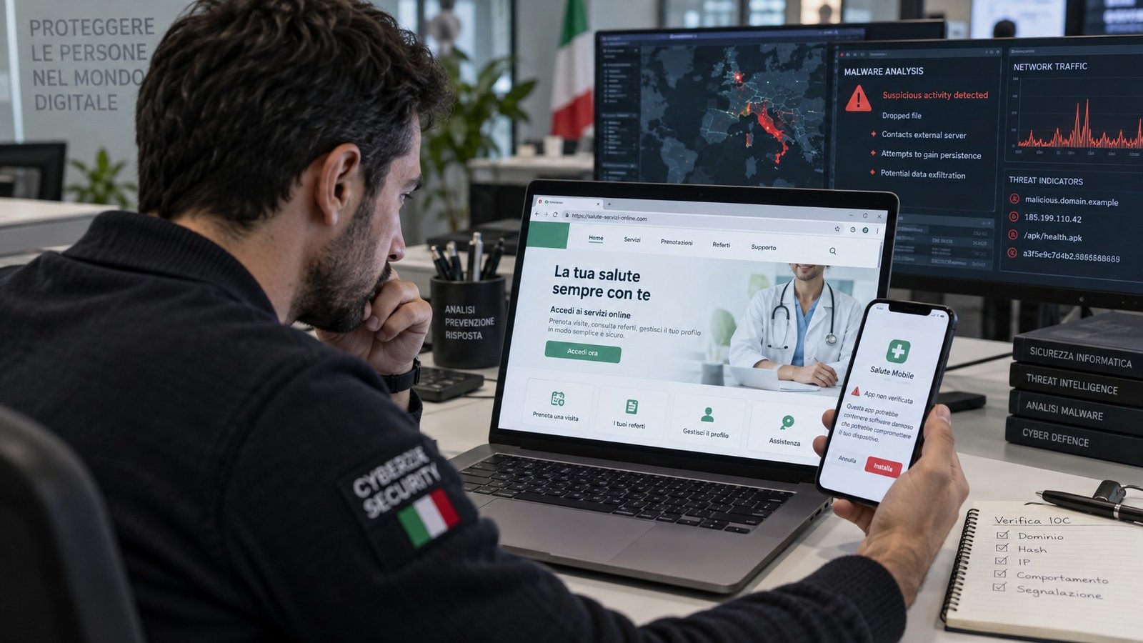Falso portale sanitario distribuisce StreamRat e XWorm in Italia